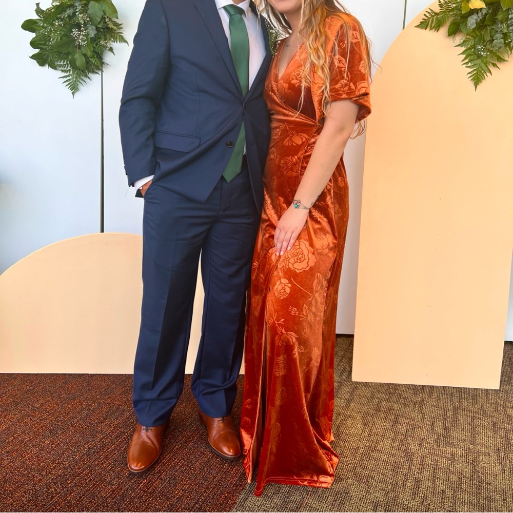 Velvet Wrap Maxi Dress